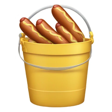 Bucket with hotdogs in it sticker