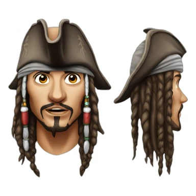 frozen jack sparrow sticker