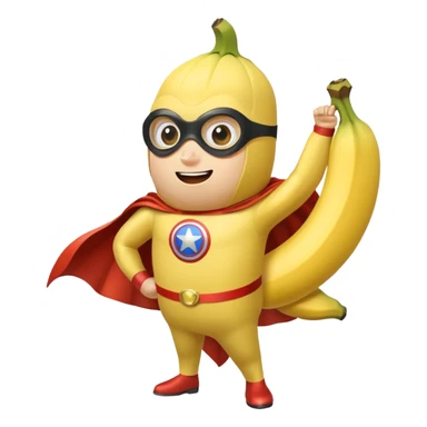 banana as superhuman sticker
