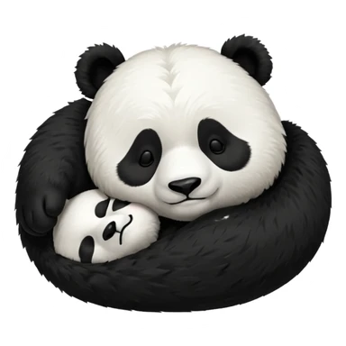 panda sleeping emoji with ZZZ above the head sticker