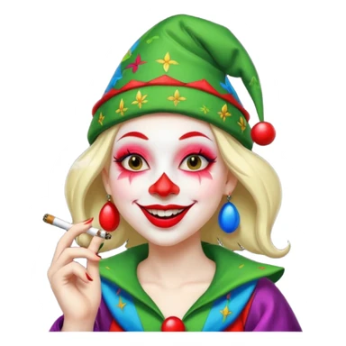jester smoking weed sticker