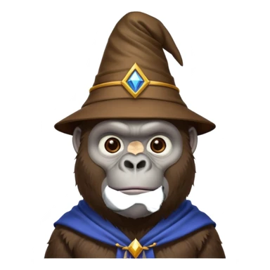 Gorilla in a wizard hat  sticker