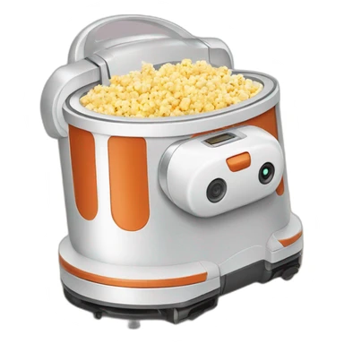 robot vacuum cleaner popcorn sticker