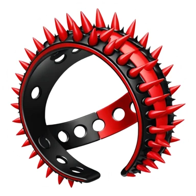 Black and red gothic punky badass cool awesome epic shiny thorny bracelet armlet  sticker