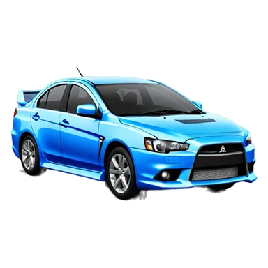 Blue Mitsubishi Lancer 2017 sticker