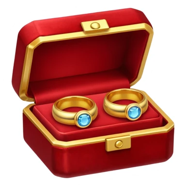 Couple of ring in red box sticker