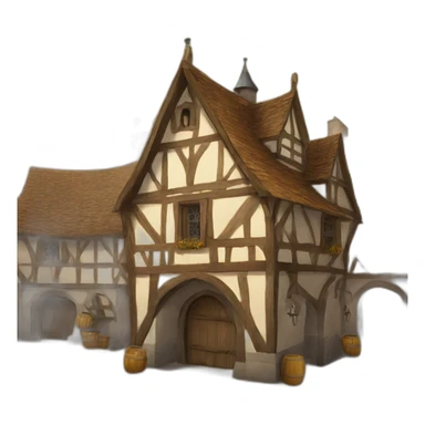 medieval town hall sticker