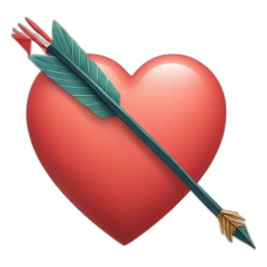 heart with arrow tatto japanese style sticker