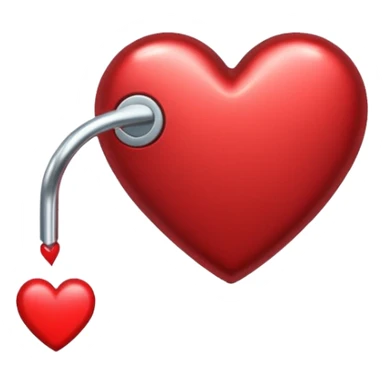 magnet pulling a small heart sticker