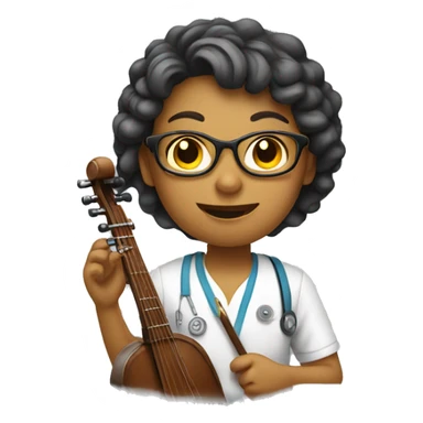Speech therapist with instrument  sticker