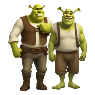 Shrek and Donkey  sticker