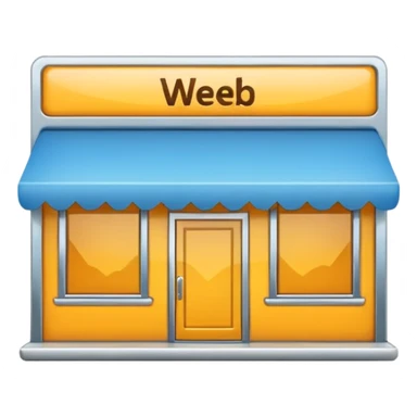 Emoji for an e-commerce marketplace: a web storefront, digital shop, or online shopping symbol. sticker