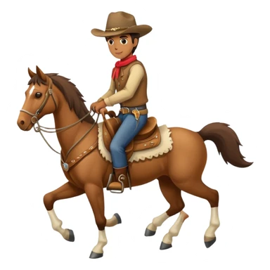 cowboy riding a horse sticker