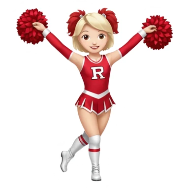 Rutgers full body Cheerleader sticker
