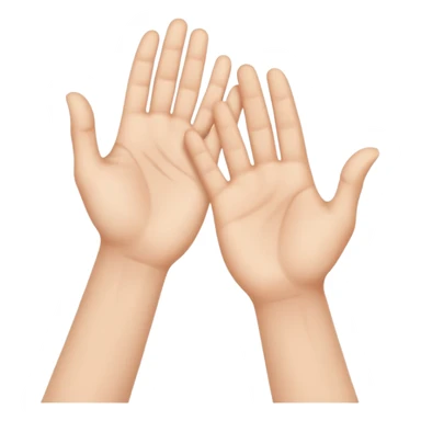 two hands, one from the left and one from the right, almost touching, inspired by the Creation of Adam sticker