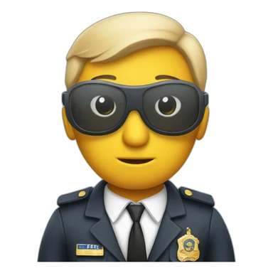 a seagull dress as FBI agent sticker