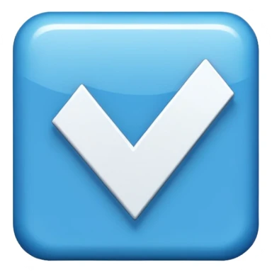 I want a blue background and a white checkmark inside it emoji which I will call the "Fake Roblox Verified Badge Emoji" and the blue background should be square and it should be the "🟦" emoji being the background sticker