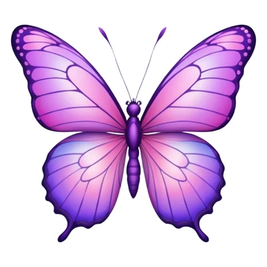 pink and purple butterfly sticker