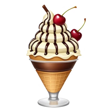 Ice cream sundae sticker