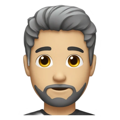 white gay young adult with black hair and threedaybeard sticker