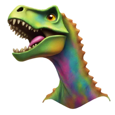 Dinosaur on an acid trip sticker