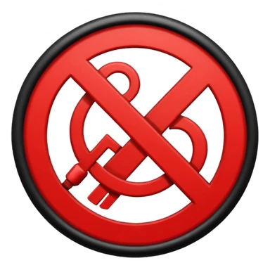 Símbolo De proibido ter buraco sticker