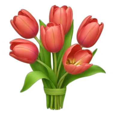 Tulip bouquet sticker