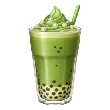 show me matcha boba tea latte sticker