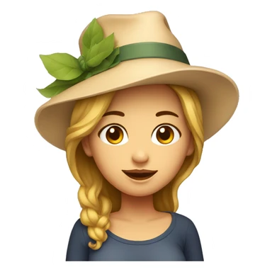 Femme enceinte avec un chapeau  sticker