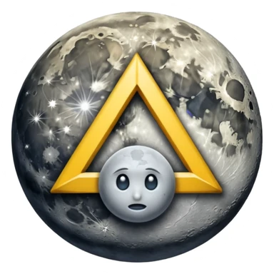 moon with warning rune flashing sticker