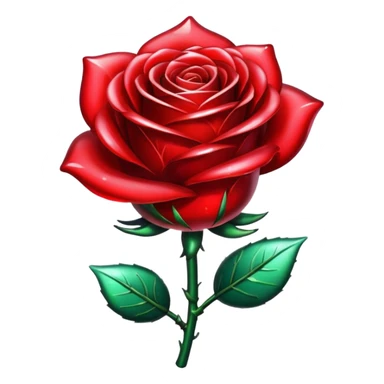 glitter red crystal rose sticker