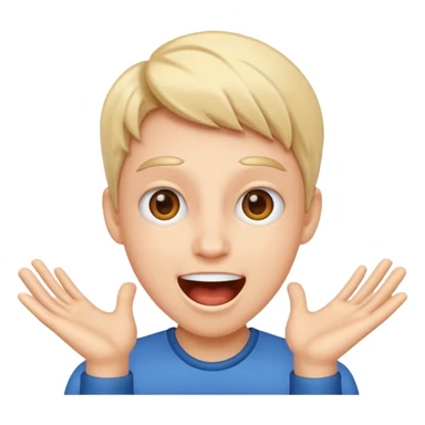 Excited face sticker