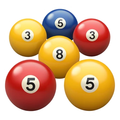 5 numbered billiard ball  sticker