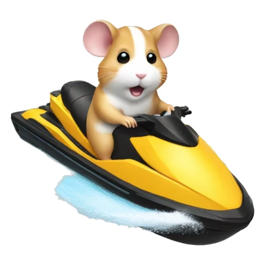 hamster on jetski sticker