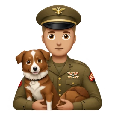 United States marine  brown Aussie dog sticker