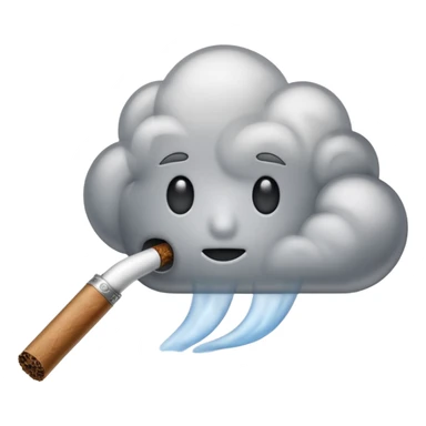 smoke coming out of a blunt sticker