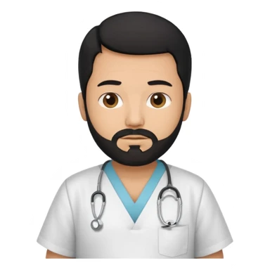 pregnant man with beard black hair and beard sticker