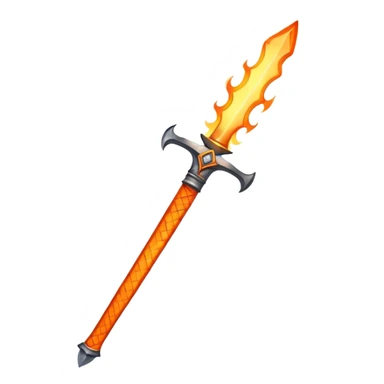 sword and flames sticker
