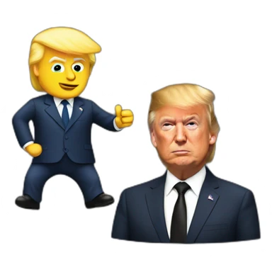 Trump et macron sticker