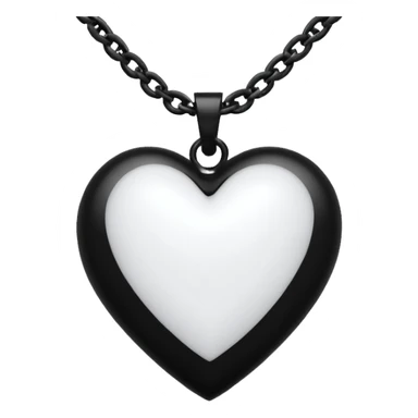 white goth heart with black studs or chains sticker