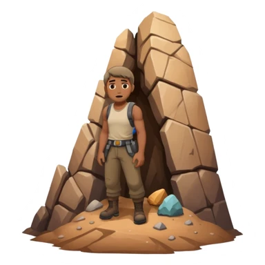 homme qui une montagne coincé dans les fesse sticker