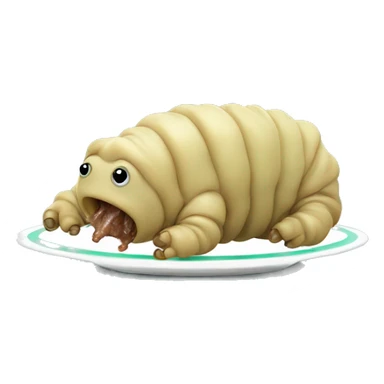 Tardigrade eating  sticker
