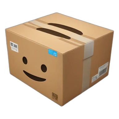 AMAZON BOX WITH UPC CODE NO FACE sticker