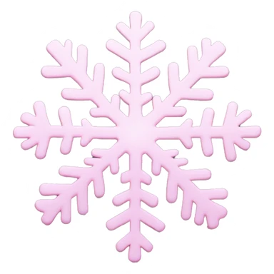 light pink snowflake  sticker