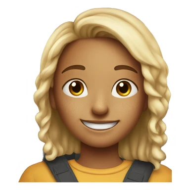 smiling girl with freckles in car interior sticker