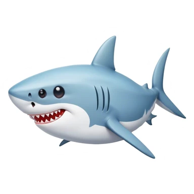 shark with pillow sticker