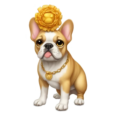 French bulldog in the form of a lion sticker