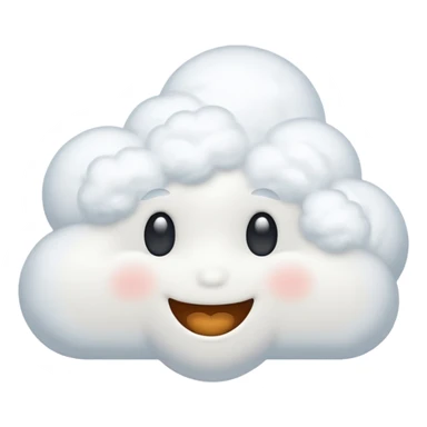 nube sin rostro pero feliz sticker