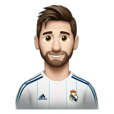 messi in real madrid sticker