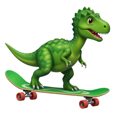 Dinosaur on a skateboard sticker